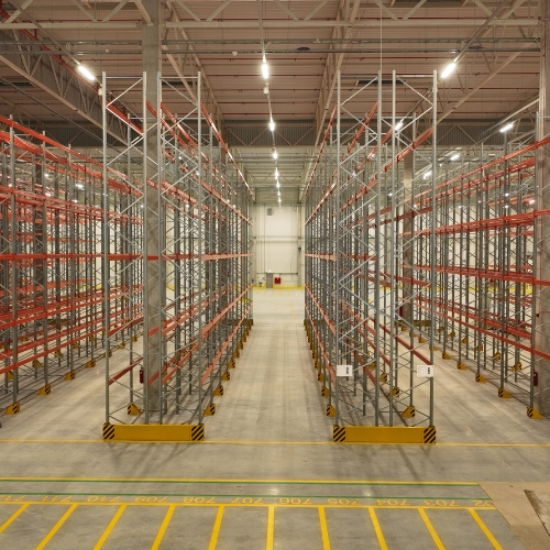 High-efficiency and reliable illumination for storage and logistics facilities.